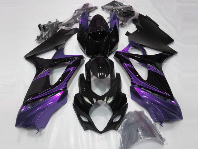 Mood Purple and Gloss Black 07-08 Suzuki GSXR 1000 Fairings Mood Purple and Gloss Black 07-08 Suzuki GSXR 1000 Fairings