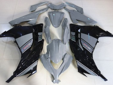 Nardo Grey and Black 13-18 Kawasaki Ninja 300 Fairings