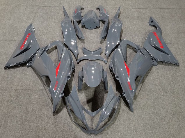 Nardo and Red 13-18 Kawasaki ZX6R Fairings Nardo and Red 13-18 Kawasaki ZX6R Fairings