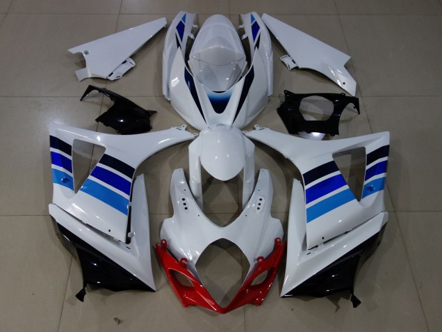 OEM Style Blue and White 07-08 Suzuki GSXR 1000 Fairings OEM Style Blue and White 07-08 Suzuki GSXR 1000 Fairings