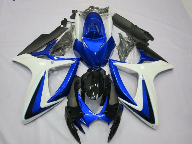 OEM Style White Blue 06-07 Suzuki GSXR 600-750 Fairings