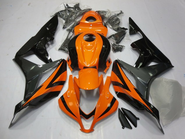 Orange Grey and Black 07-08 Honda CBR600RR Fairings Orange Grey and Black 07-08 Honda CBR600RR Fairings