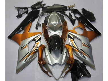 Orange Silver and Black 05-06 Suzuki GSXR 1000 Fairings