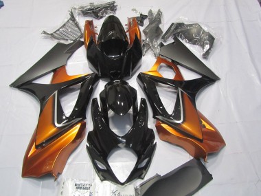 Orange and Black 07-08 Suzuki GSXR 1000 Fairings