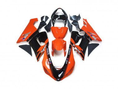 Orange and Black Elf 05-06 Kawasaki ZX6R Fairings