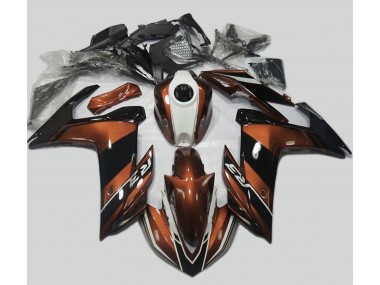 Orange and Gloss Black 15-18 Yamaha R3 Fairings