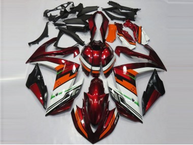 Orange and Maroon 15-18 Yamaha R3 Fairings