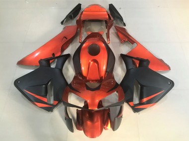 Orange and Matte Black 03-04 Honda CBR600RR Fairings