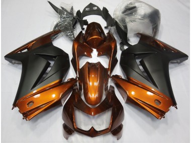 Orange and Matte Black 08-12 Kawasaki Ninja 250 Fairings