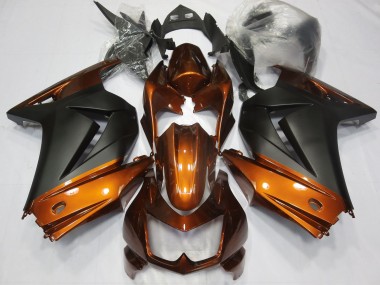 Orange and Matte Black 08-12 Kawasaki Ninja 250 Fairings