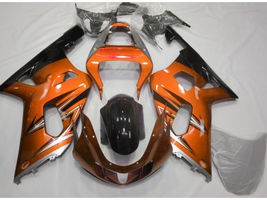 Orange and Silver 01-03 Suzuki GSXR 600-750 Fairings