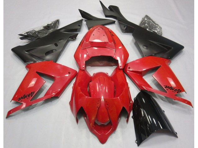 Pearl Red & Black 04-05 Kawasaki ZX10R Fairings Pearl Red & Black 04-05 Kawasaki ZX10R Fairings