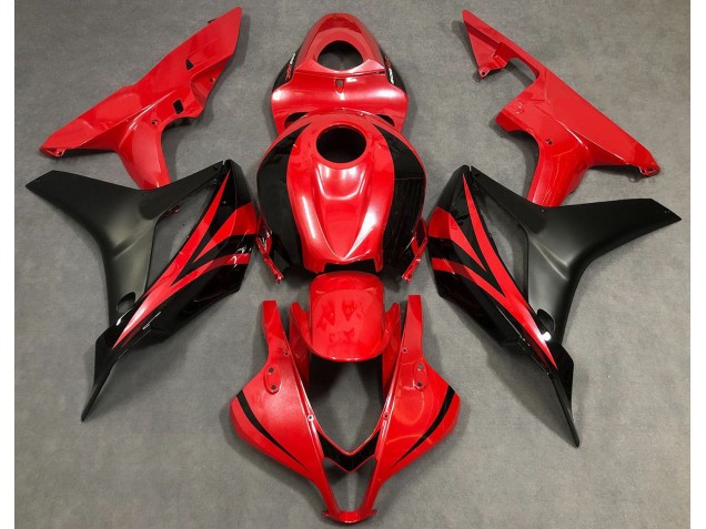 Pearl Red & Black 07-08 Honda CBR600RR Fairings Pearl Red & Black 07-08 Honda CBR600RR Fairings