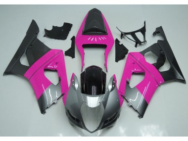 Pink Silver and Black 03-04 Suzuki GSXR 1000 Fairings
