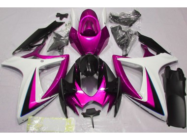 Pink & White 06-07 Suzuki GSXR 600-750 Fairings