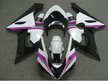 Pink White and Black 05-06 Kawasaki ZX6R Fairings