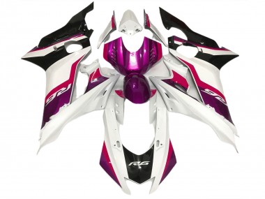 Pink and Gloss White 17-21 Yamaha R6 Fairings