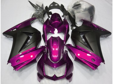 Pink and Matte Black 08-12 Kawasaki Ninja 250 Fairings