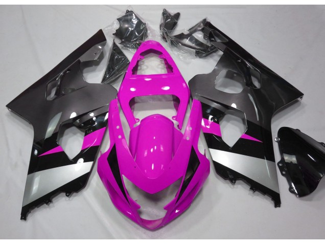 Pink and Silver 04-05 Suzuki GSXR 600-750 Fairings Pink and Silver 04-05 Suzuki GSXR 600-750 Fairings