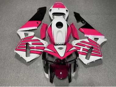 Pink and White Wings 05-06 Honda CBR600RR Fairings