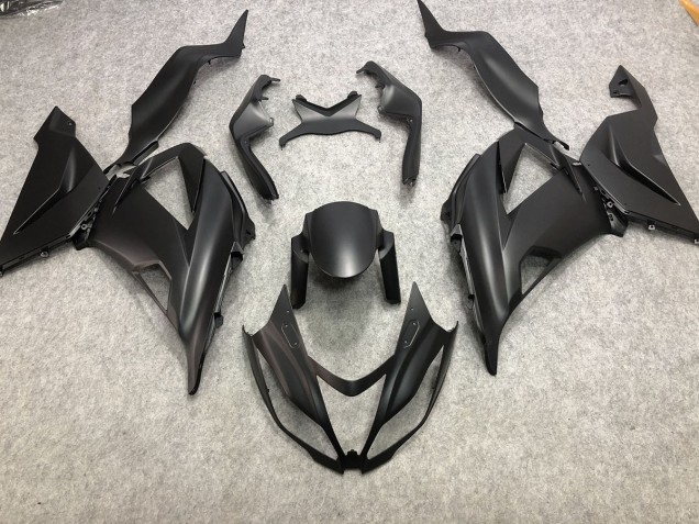 Plain Matte Black 13-18 Kawasaki ZX6R Fairings Plain Matte Black 13-18 Kawasaki ZX6R Fairings