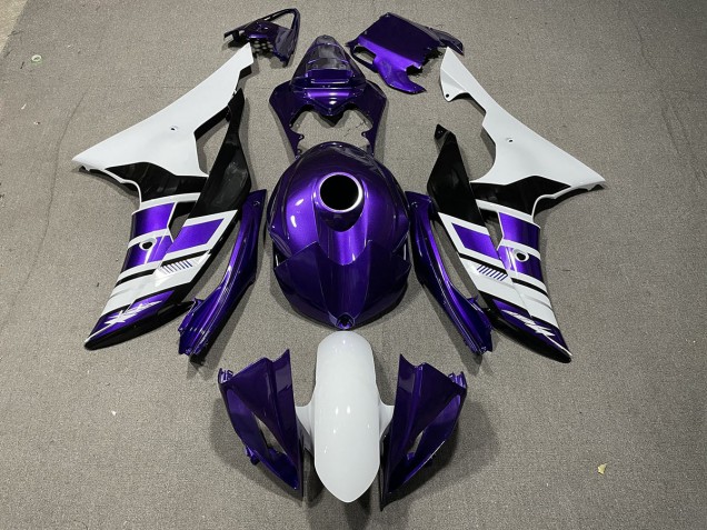 Purple Black and White OEM Style 08-16 Yamaha R6 Fairings Purple Black and White OEM Style 08-16 Yamaha R6 Fairings