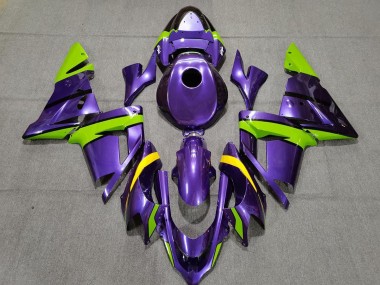 Purple Green and Yellow 04-05 Kawasaki ZX10R Fairings