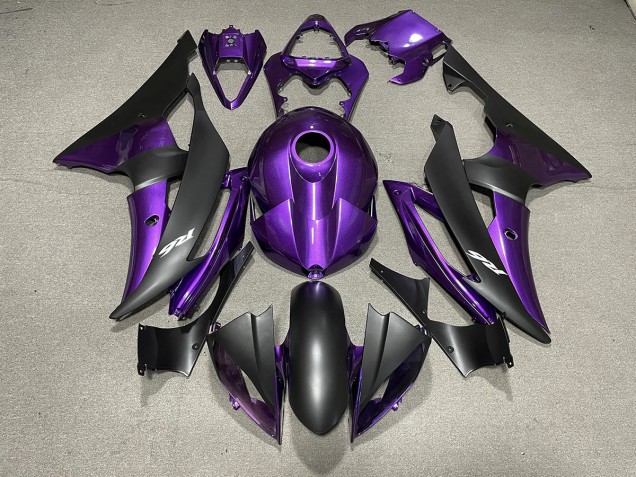 Purple and Matte Black & Logos 08-16 Yamaha R6 Fairings Purple and Matte Black & Logos 08-16 Yamaha R6 Fairings