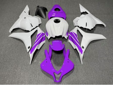 Purple and White Side Stripe 09-12 Honda CBR600RR Fairings