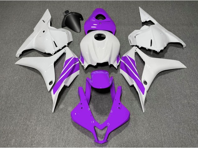 Purple and White Side Stripe 09-12 Honda CBR600RR Fairings Purple and White Side Stripe 09-12 Honda CBR600RR Fairings