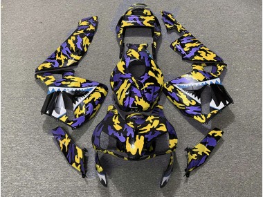 Purple and Yellow Camo 03-04 Honda CBR600RR Fairings