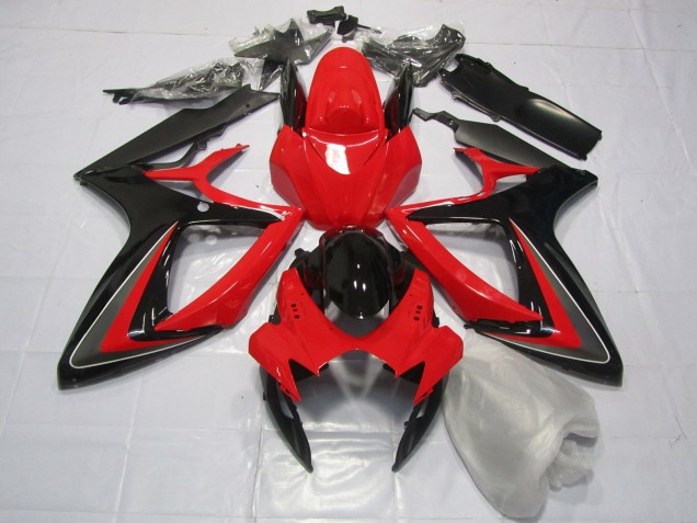 Red Black and Grey 06-07 Suzuki GSXR 600-750 Fairings Red Black and Grey 06-07 Suzuki GSXR 600-750 Fairings