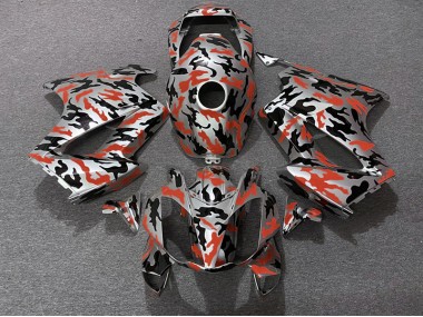 Red Camo 02-12 Honda VFR800 Fairings