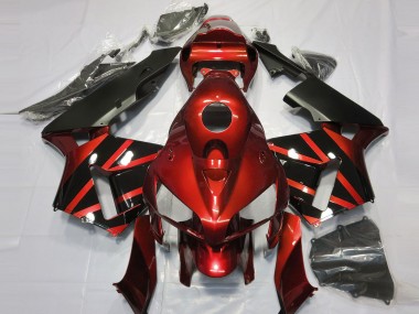 Red & Gloss Black Design 05-06 Honda CBR600RR Fairings