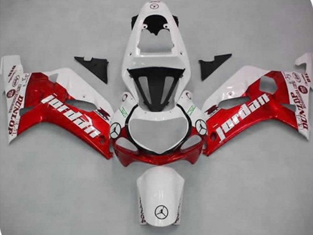 Red Jordan 01-03 Suzuki GSXR 600-750 Fairings Red Jordan 01-03 Suzuki GSXR 600-750 Fairings