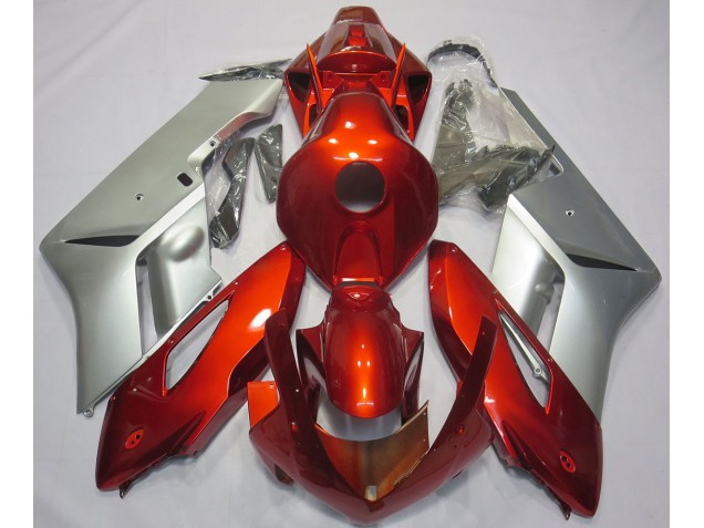 Red Silver 04-05 Honda CBR1000RR Fairings Red Silver 04-05 Honda CBR1000RR Fairings