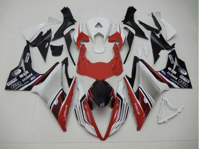 Red White and Black Style 13-16 Triumph Daytona 675 Fairings
