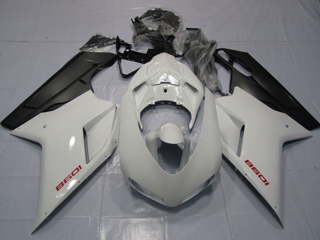 Red White and Matte Black 07-14 Ducati Ducati 848 1098 1198 Fairings Red White and Matte Black 07-14 Ducati Ducati 848 1098 1198 Fairings