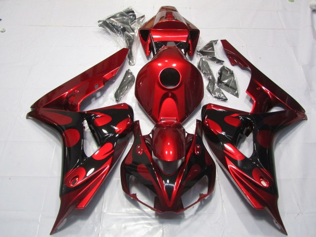 Red and Black Candy 06-07 Honda CBR1000RR Fairings Red and Black Candy 06-07 Honda CBR1000RR Fairings