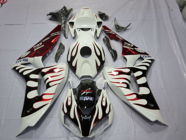 Red and Black Flame 06-07 Honda CBR1000RR Fairings Red and Black Flame 06-07 Honda CBR1000RR Fairings