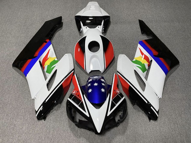 Red and Blue Flag 04-05 Honda CBR1000RR Fairings Red and Blue Flag 04-05 Honda CBR1000RR Fairings