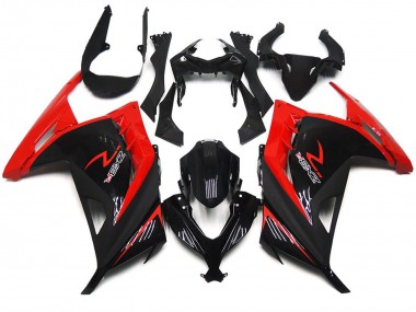 Red and Gloss Black 13-18 Kawasaki Ninja 300 Fairings