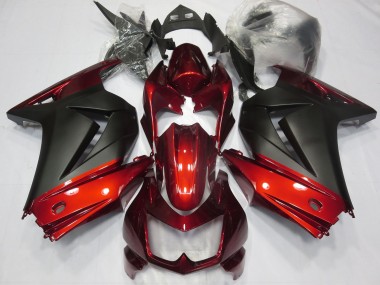 Red and Matte Black 08-12 Kawasaki Ninja 250 Fairings