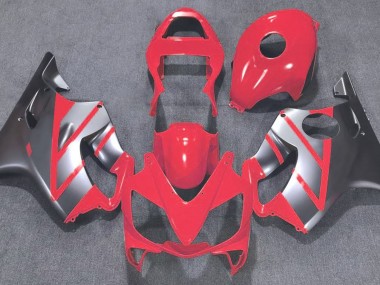 Red and Matte Silver 01-03 Honda CBR600 F4i Fairings