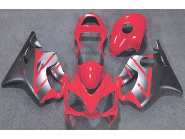 Red and Matte Silver 01-03 Honda CBR600 F4i Fairings