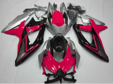 Red and Silver 08-10 Suzuki GSXR 600-750 Fairings