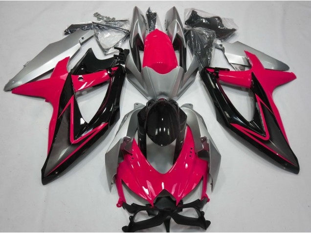 Red and Silver 08-10 Suzuki GSXR 600-750 Fairings Red and Silver 08-10 Suzuki GSXR 600-750 Fairings