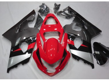 Red and Silver Gloss 04-05 Suzuki GSXR 600-750 Fairings