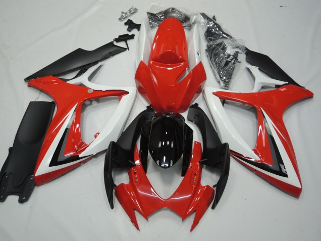 Red and White 06-07 Suzuki GSXR 600-750 Fairings Red and White 06-07 Suzuki GSXR 600-750 Fairings
