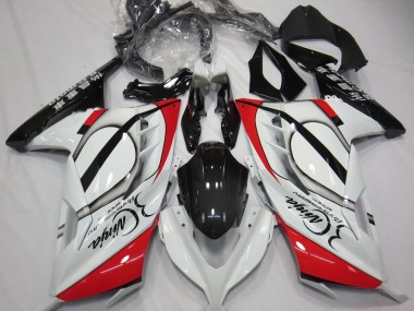 Red and White 13-18 Kawasaki Ninja 300 Fairings